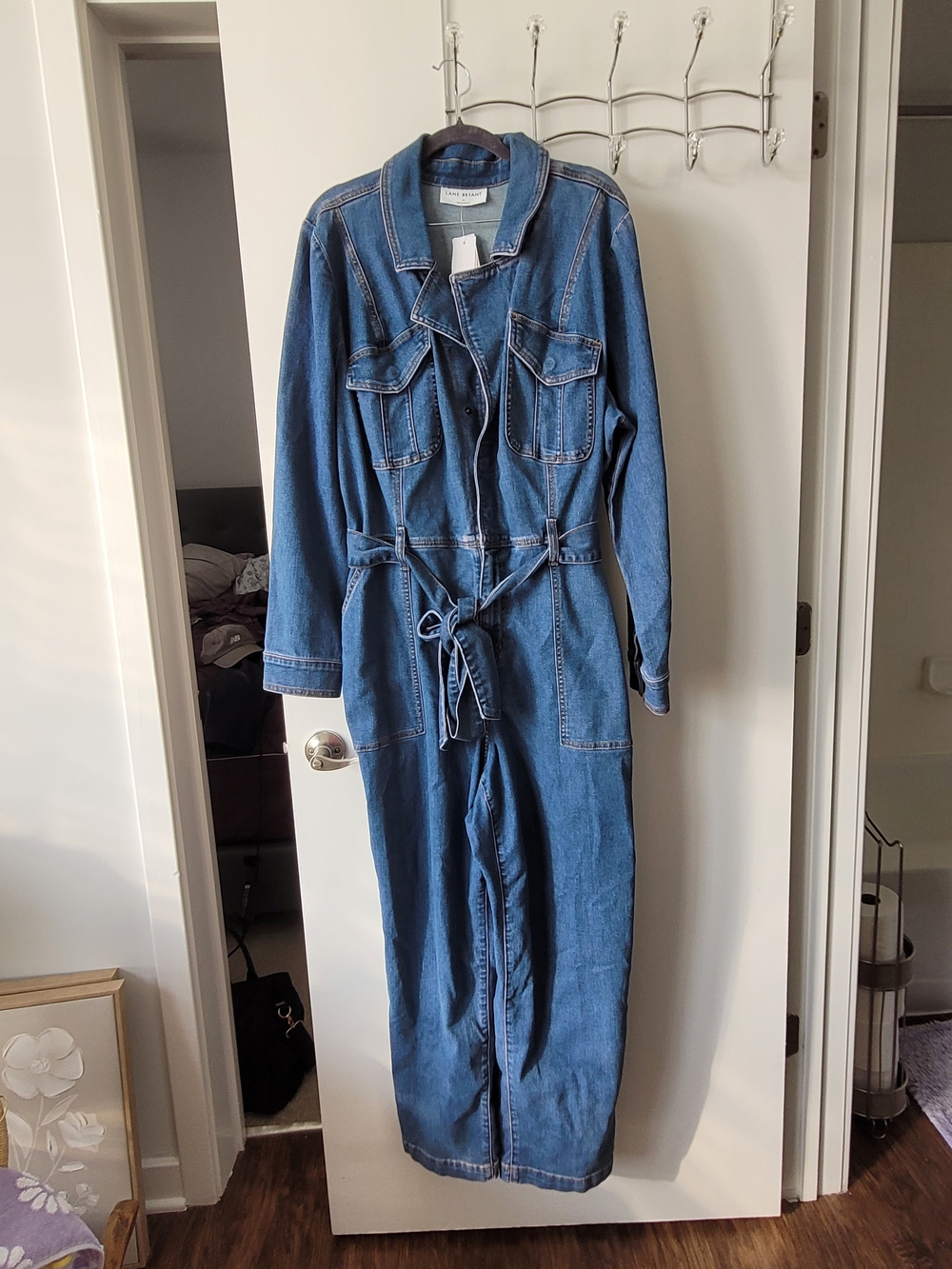 Lane Bryant Blue Denim Jacket with Collar